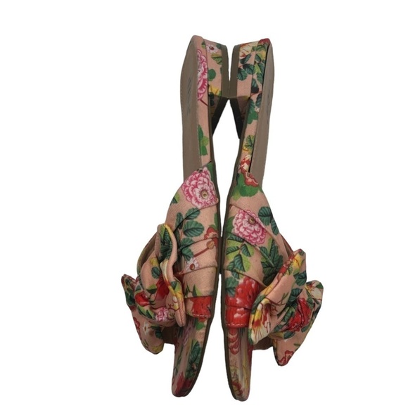 diba Pink Floral Fabric Wrapped Bow Slip On Sandal Size 7 Women’s - Picture 7 of 9